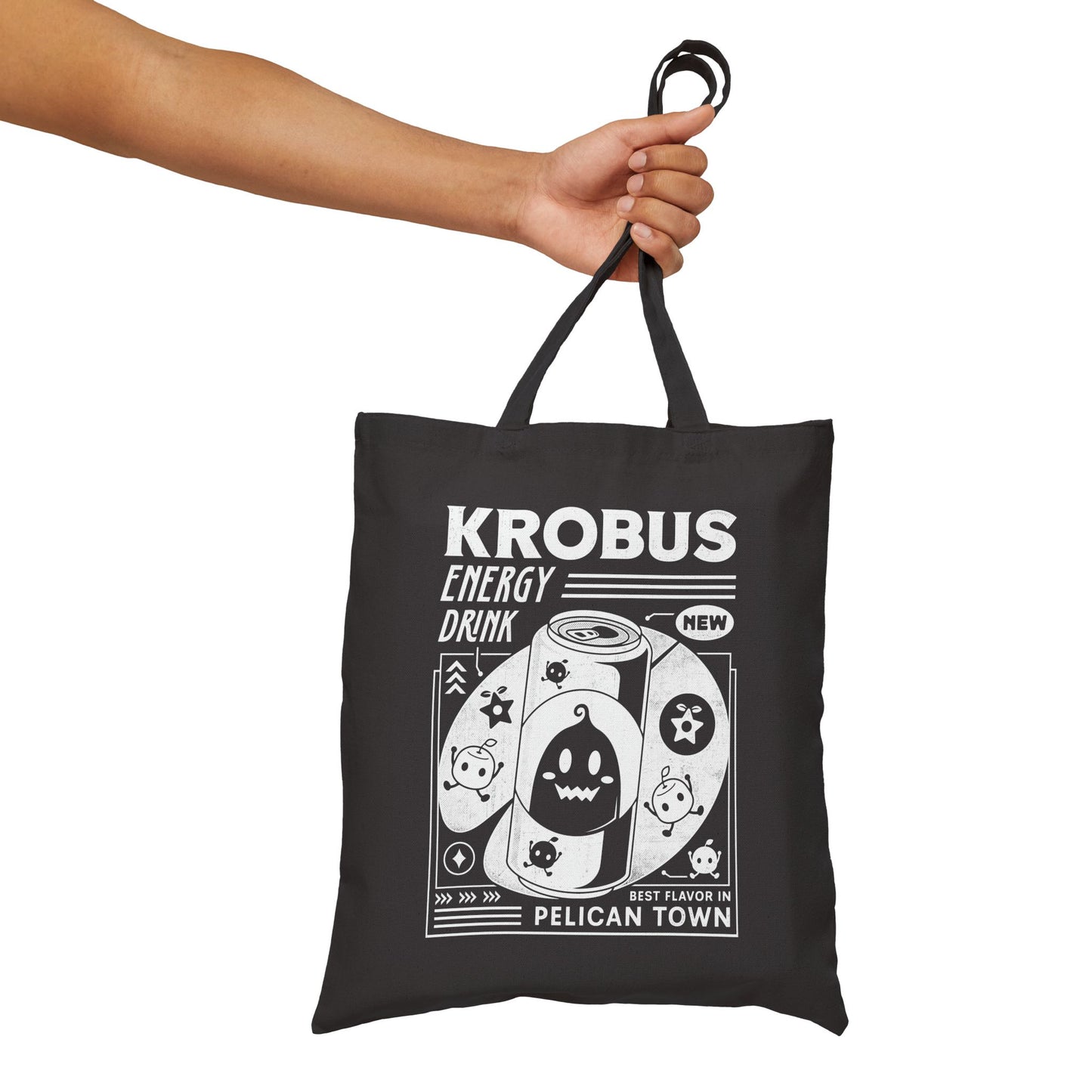 Krobus Energy Drink Grunge Canvas Tote Bag