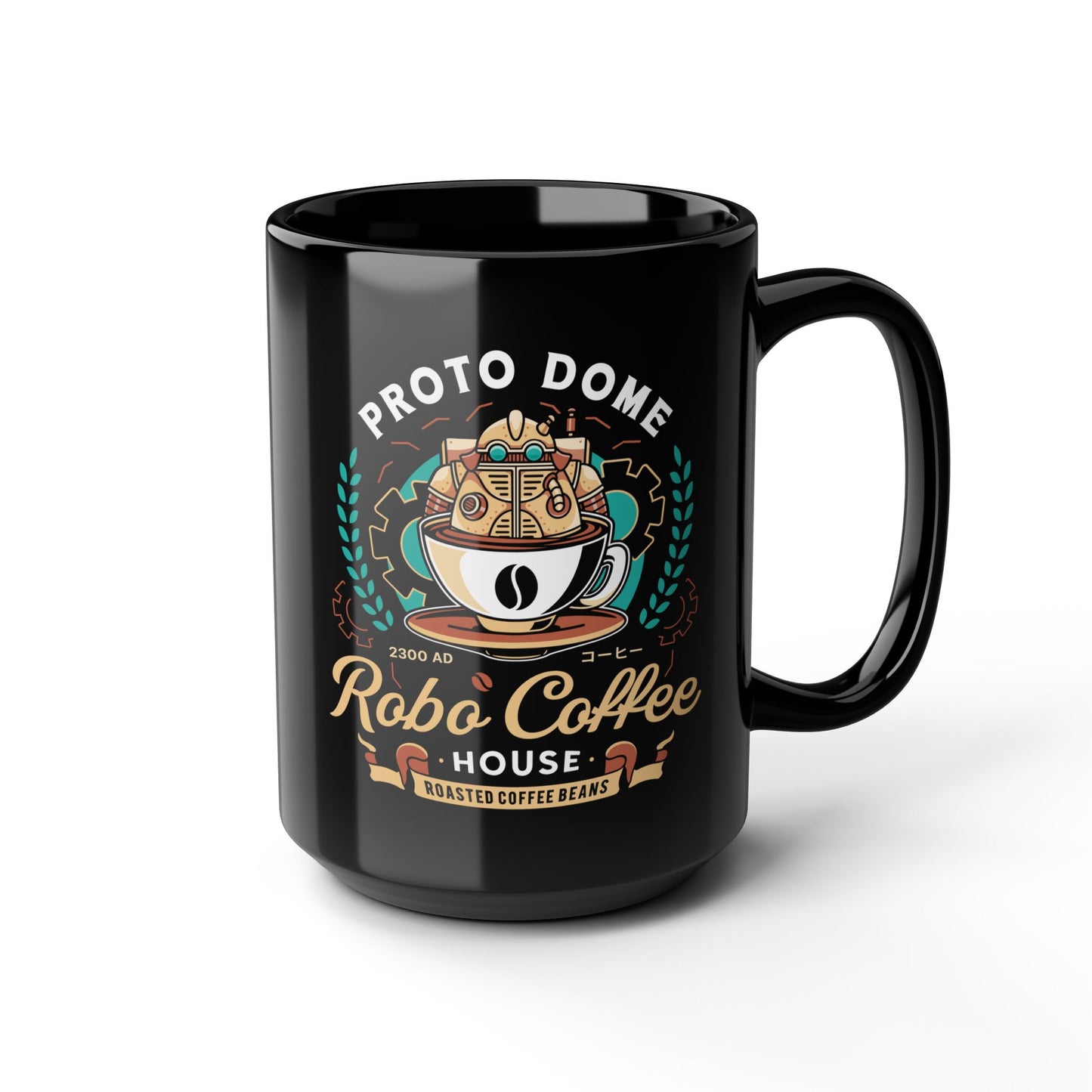 Proto Dome Robo Coffee Crest Black Mug