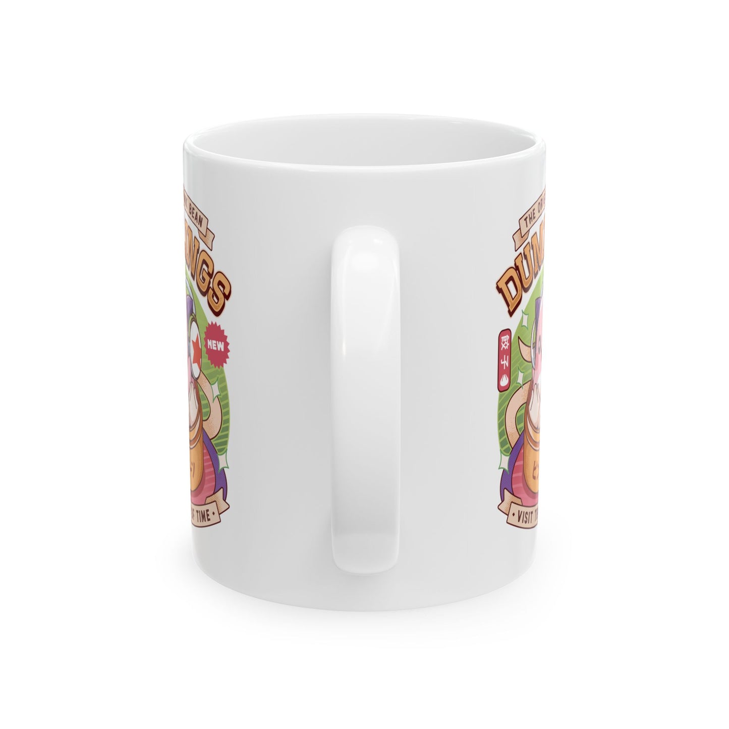 Pink Bean Dumplings Vintage Ceramic Mug