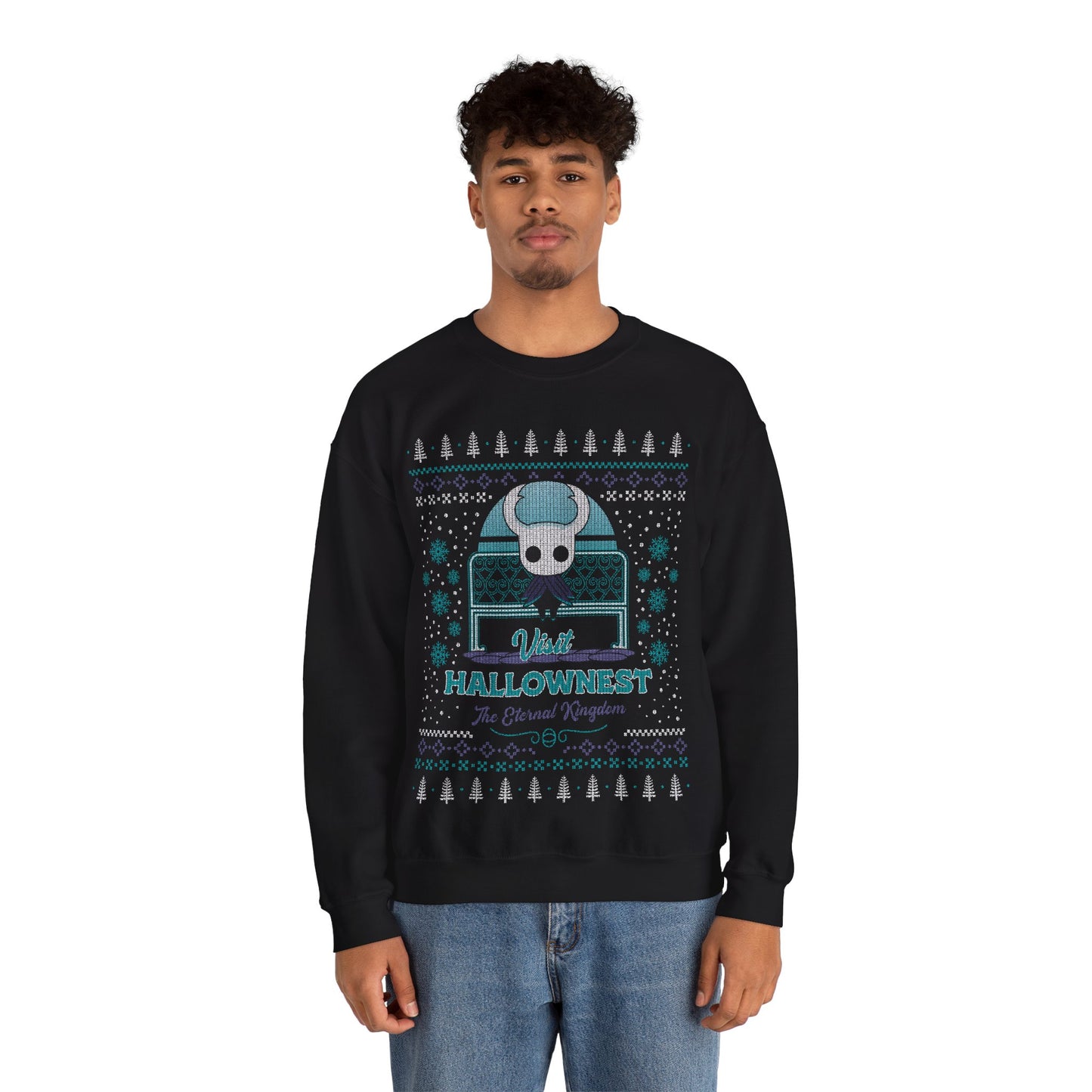 Visit Hallownest Ugly Sweater Unisex Crewneck Sweatshirt