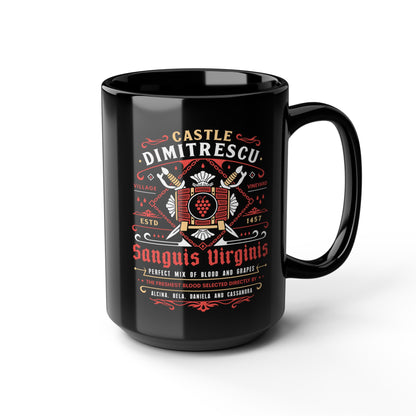 Castle Dimitrescu Vineyard Crest Black Mug