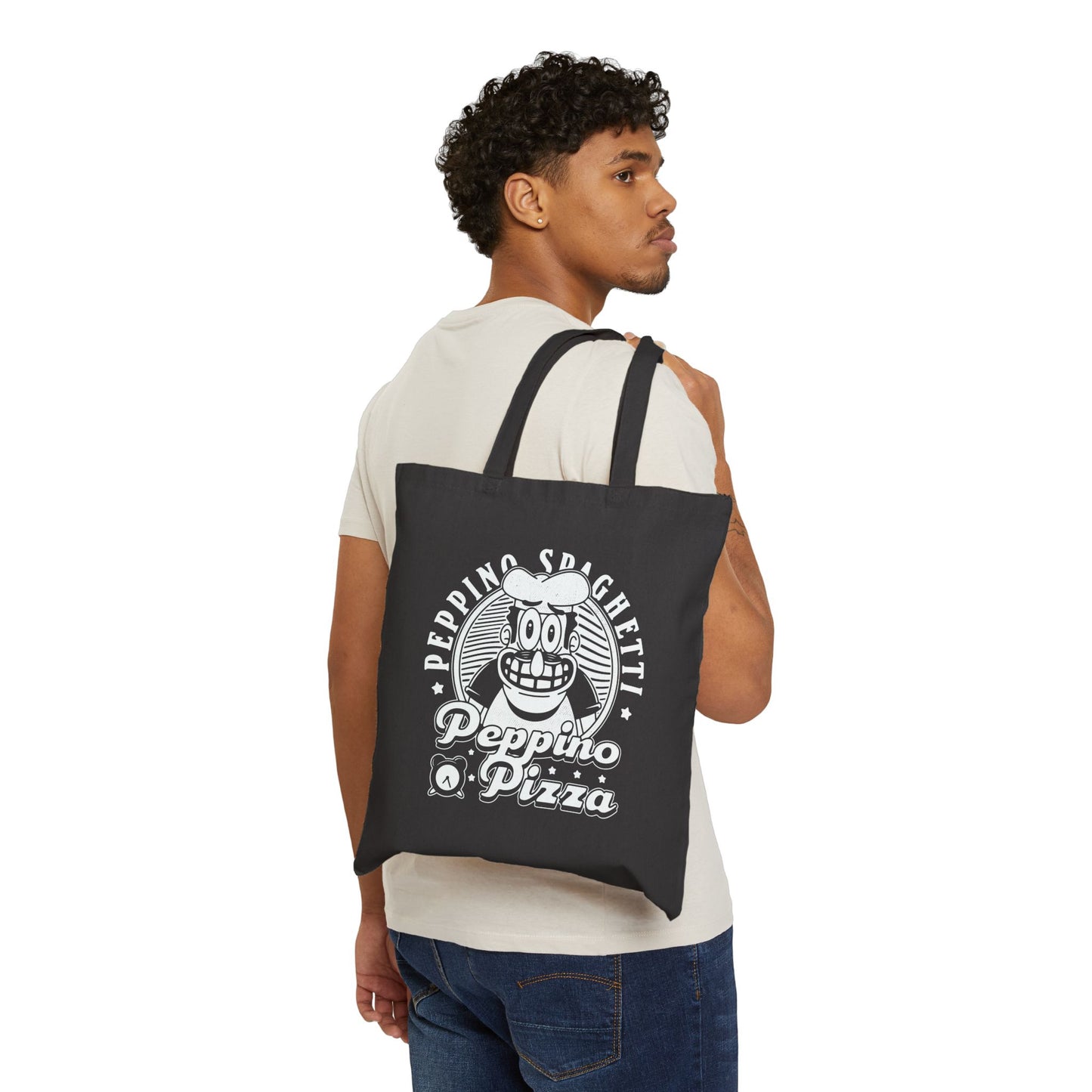 Peppino Pizza Crest Canvas Tote Bag
