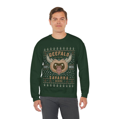 Savanna Beefalo Ugly Sweater Unisex Crewneck Sweatshirt