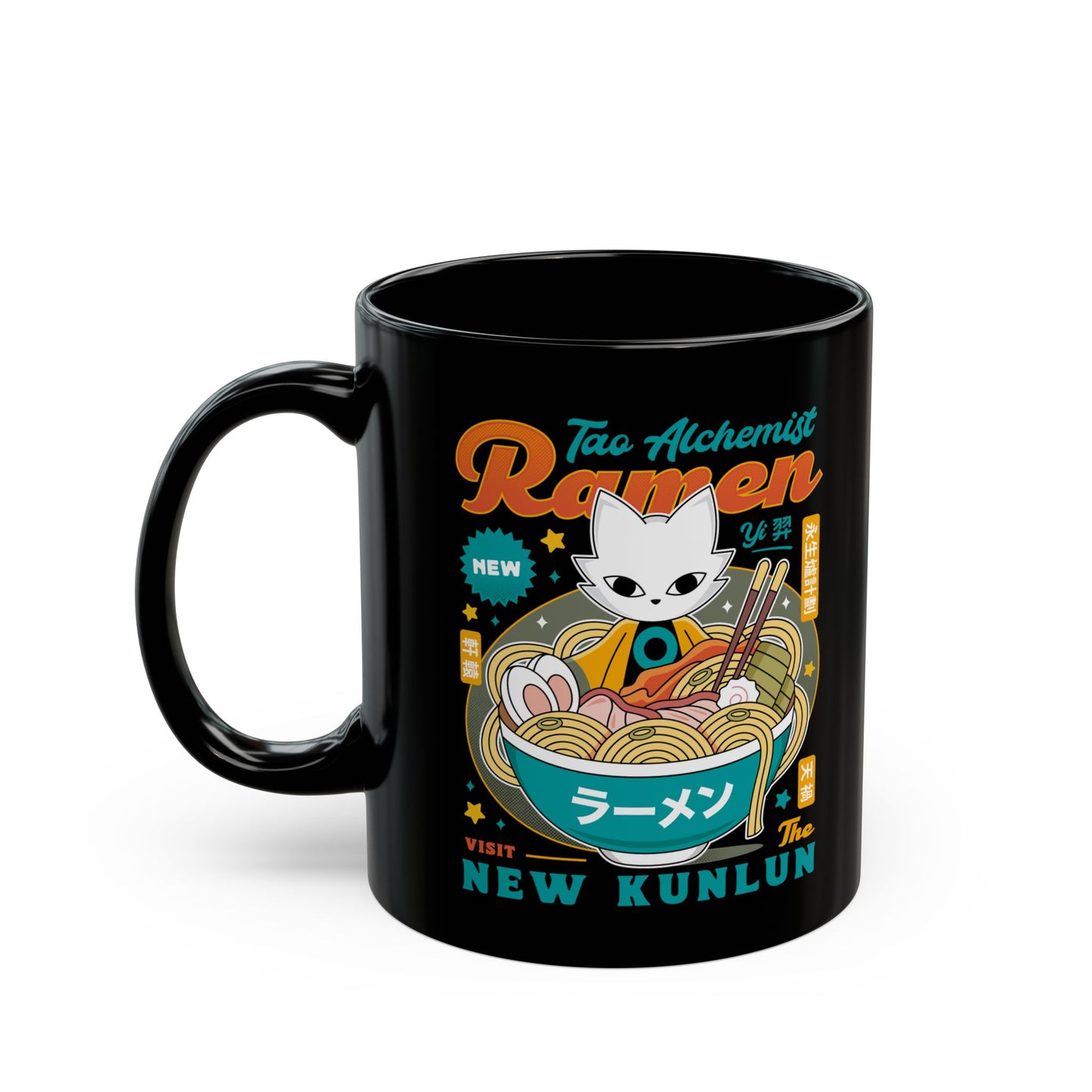 The Mysterious Alchemist Ramen Black Mug