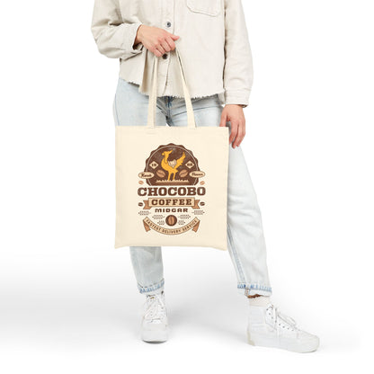 Chocobo Coffee Vintage Canvas Tote Bag