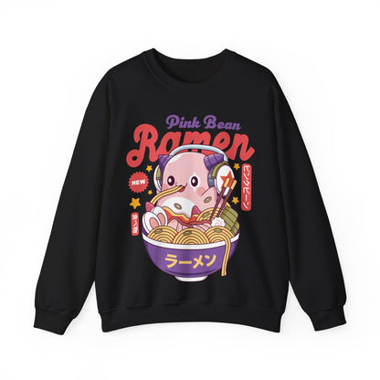 Pink Bean Ramen Kawaii Unisex Crewneck Sweatshirt