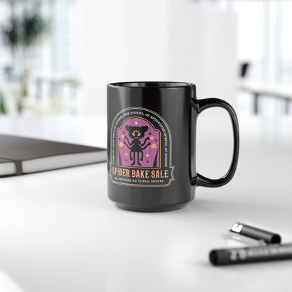 Spider Bake Sale Emblem Black Mug
