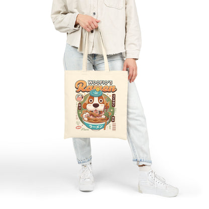 Woofio Vintage Ramen Canvas Tote Bag