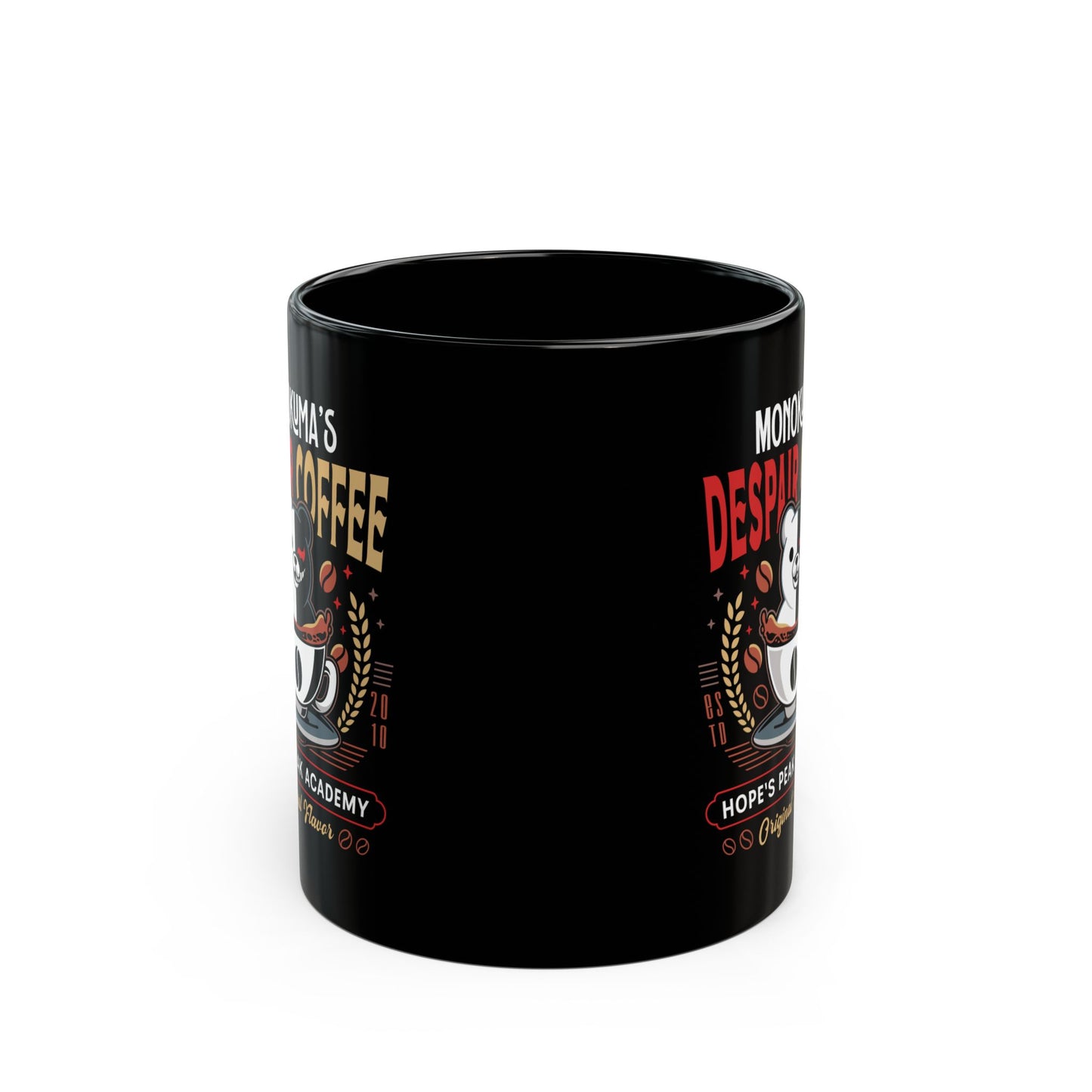 Hopes Peak Academy Coffee Crest Black Mug