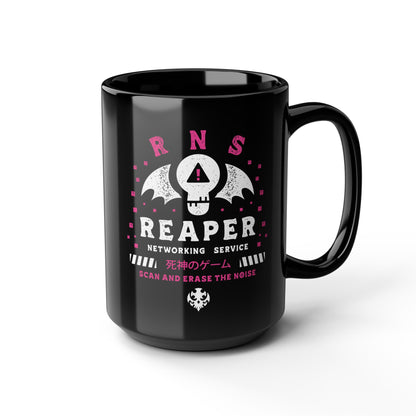 Reaper Networking Service Grunge Black Mug