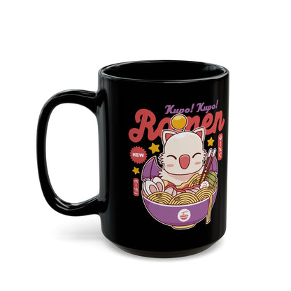 Moogle Kupo Ramen Black Mug