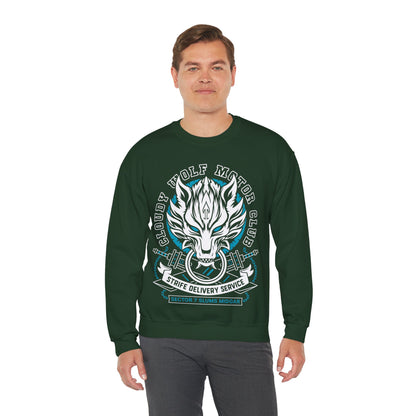 Cloudy Wolf Midgar Motor Crewneck Sweatshirt