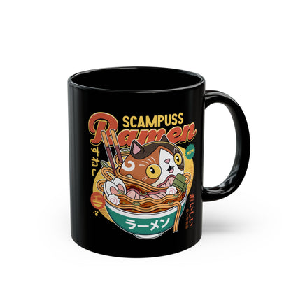 Scampuss Ramen Black Mug
