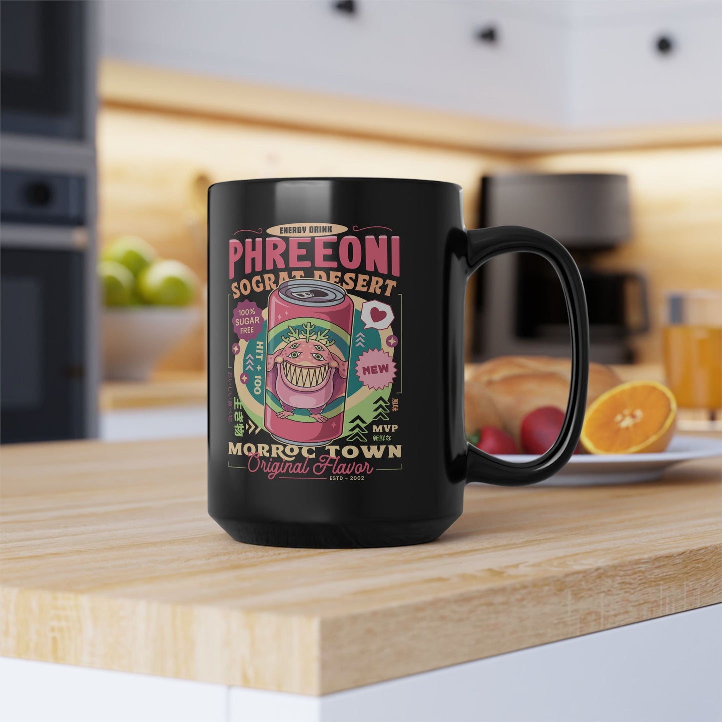 Phreeoni Energy Drink Black Mug