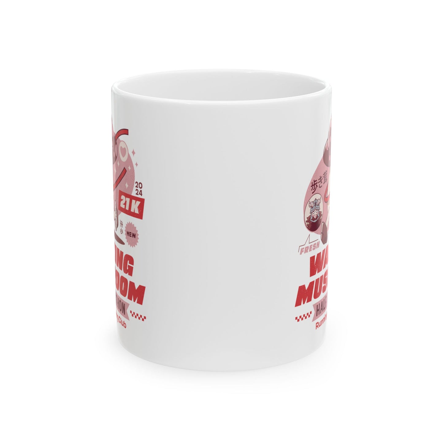 Walking Mushroom Marathon Ceramic Mug
