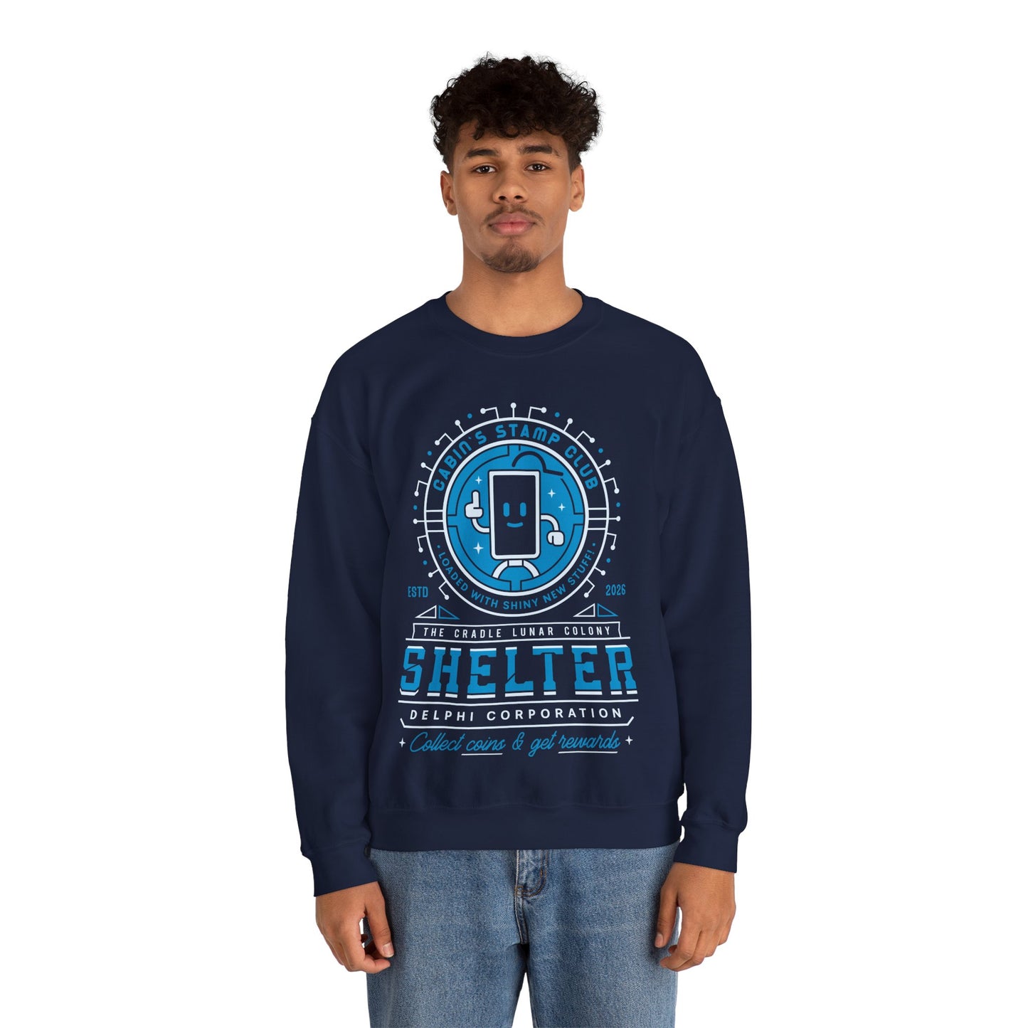 Cabin Coins Stamp Club Emblem Crewneck Sweatshirt