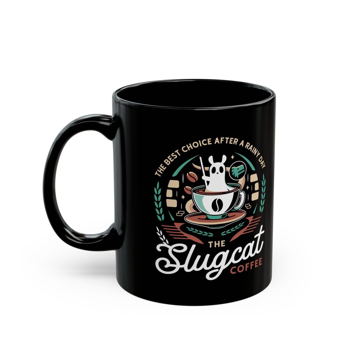 Slugcat Coffee Emblem Black Mug
