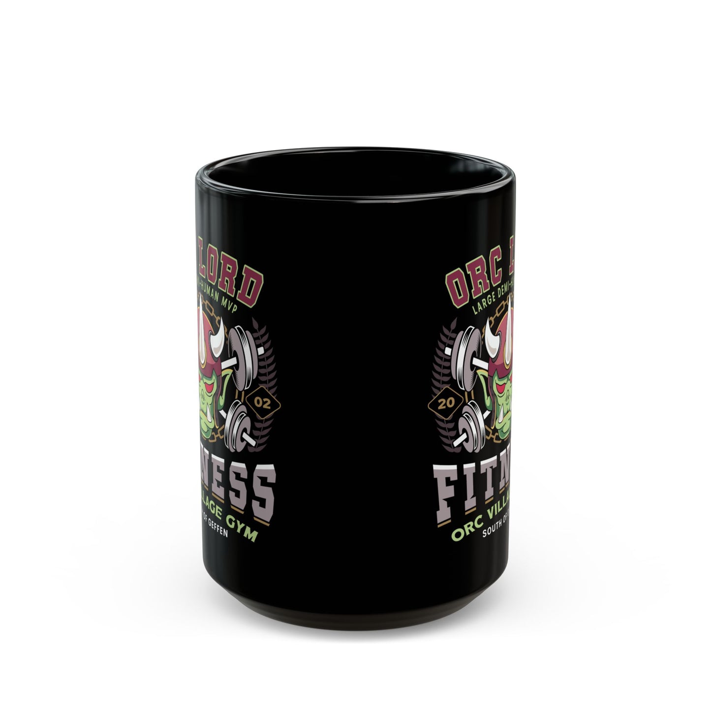 Geffen Orc Village Fitness Black Mug