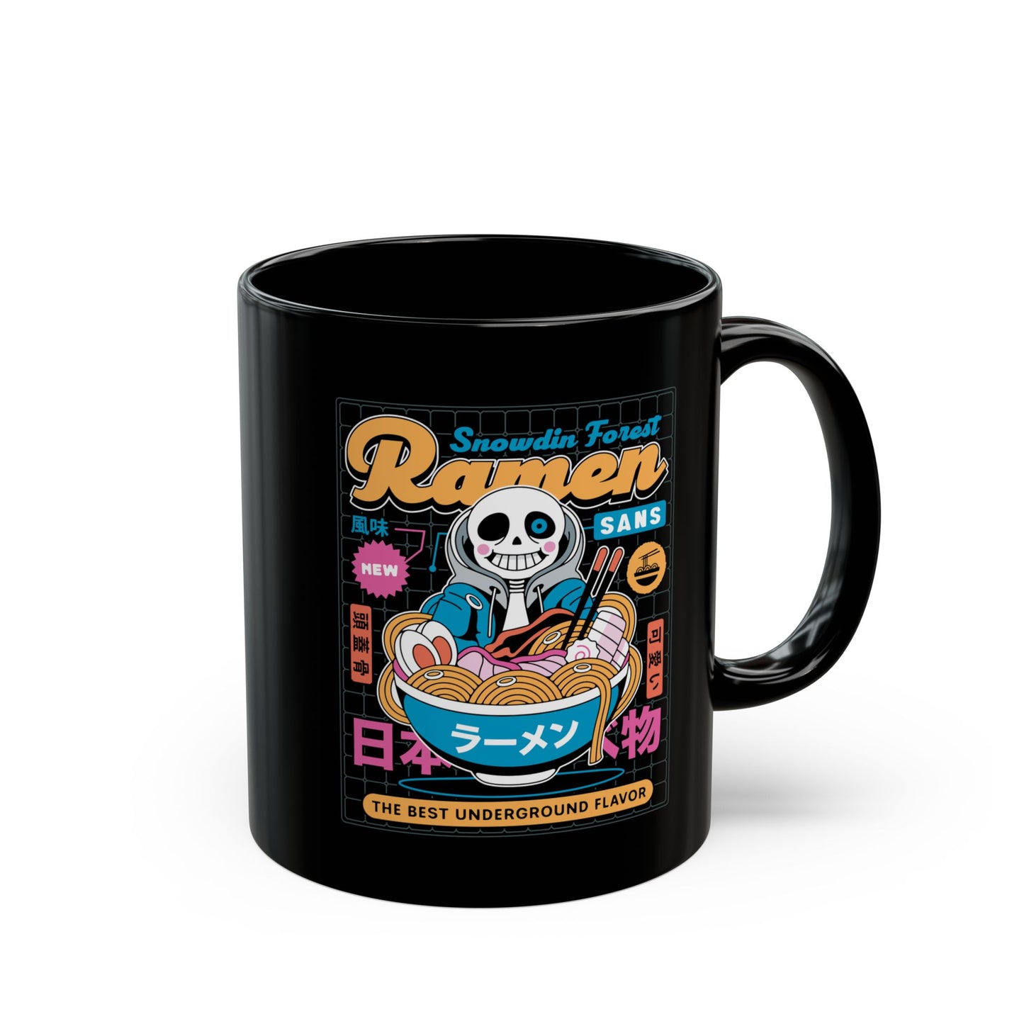 Snowdin Forest Ramen Aesthetic Black Mug