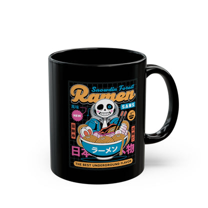 Snowdin Forest Ramen Aesthetic Black Mug
