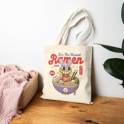 Jax Purple Rabbit Ramen Cotton Canvas Tote Bag