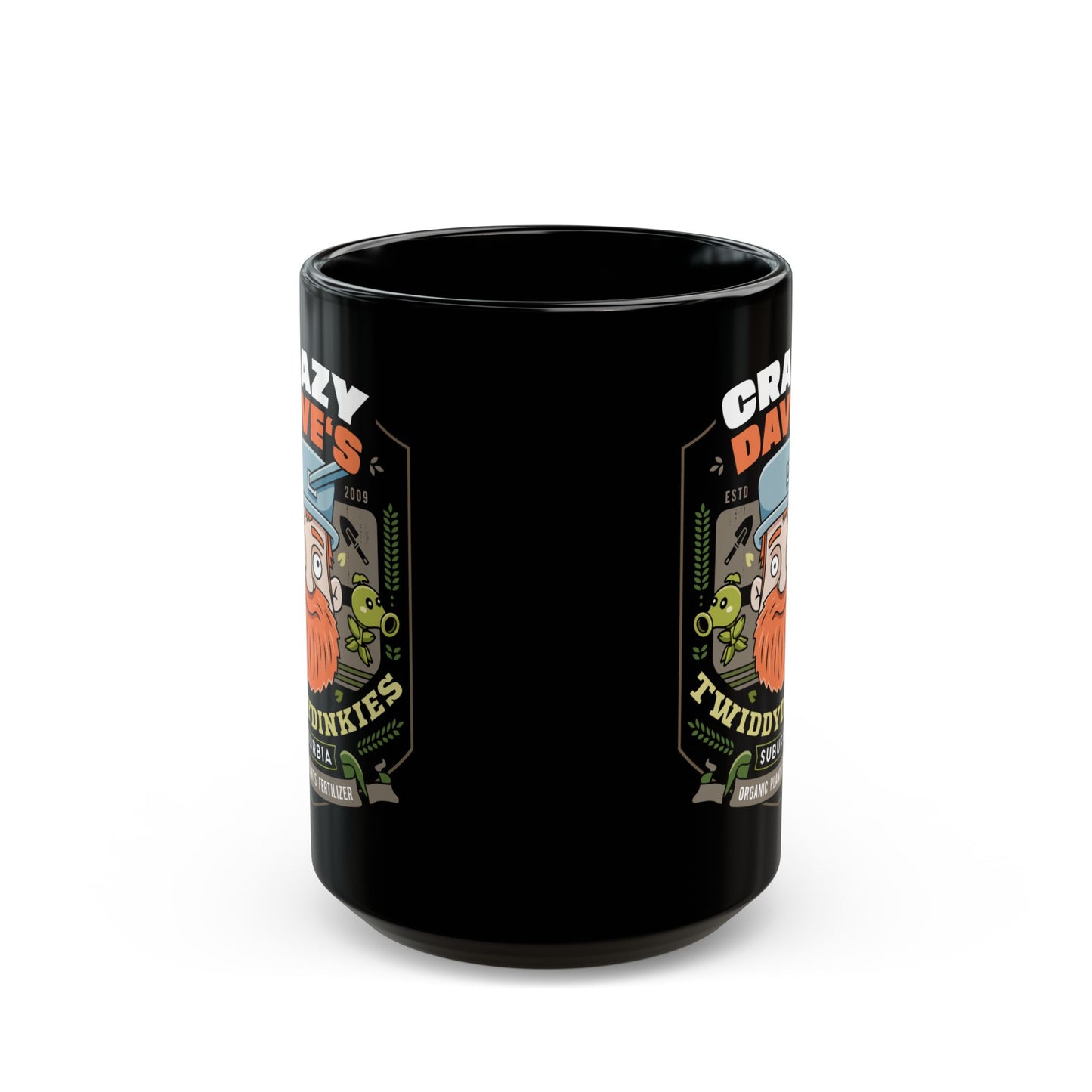 Crazy Dave Fertilizer Vintage Black Mug