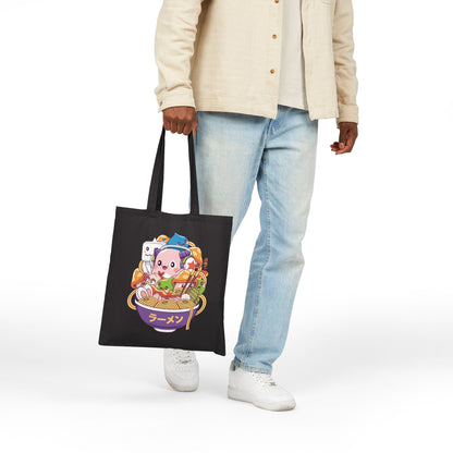 Maple World Monsters Ramen Cotton Canvas Tote Bag