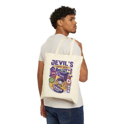 Jevil Energy Drink Cotton Canvas Tote Bag