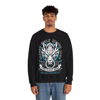 Cloudy Wolf Midgar Motor Crewneck Sweatshirt