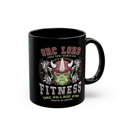 Geffen Orc Village Fitness Black Mug