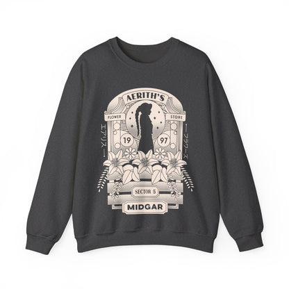 Aerith And Flowers Unisex Crewneck Sweatshirt