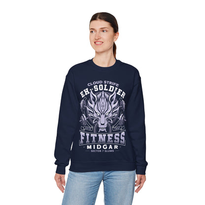 Strife Midgar Fitness Emblem Crewneck Sweatshirt