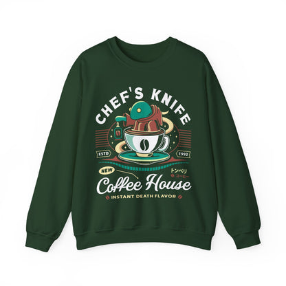 Chefs Knife Coffee Crest Unisex Crewneck Sweatshirt