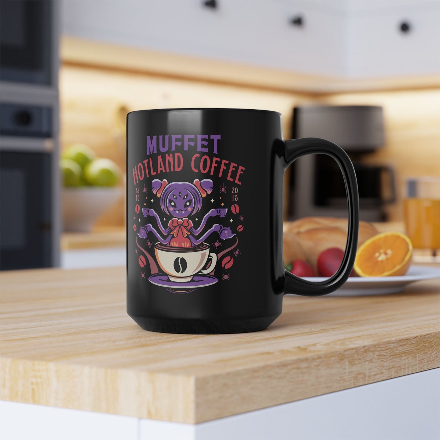 Muffet Hotland Coffee Black Mug