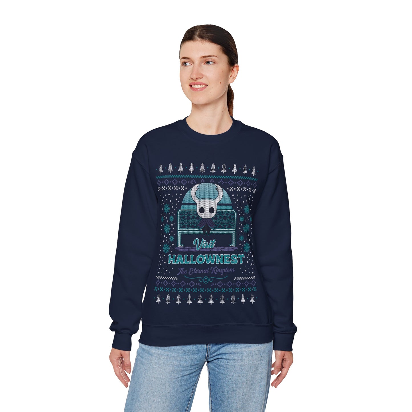 Visit Hallownest Ugly Sweater Unisex Crewneck Sweatshirt