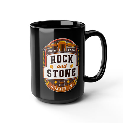 Rock And Stone Emblem Black Mug