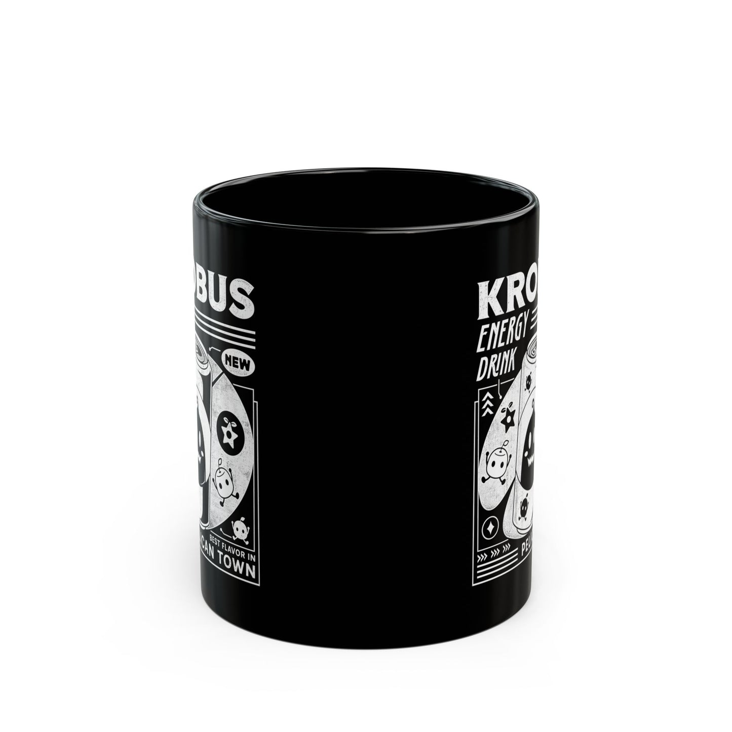 Krobus Energy Drink Grunge Black Mug
