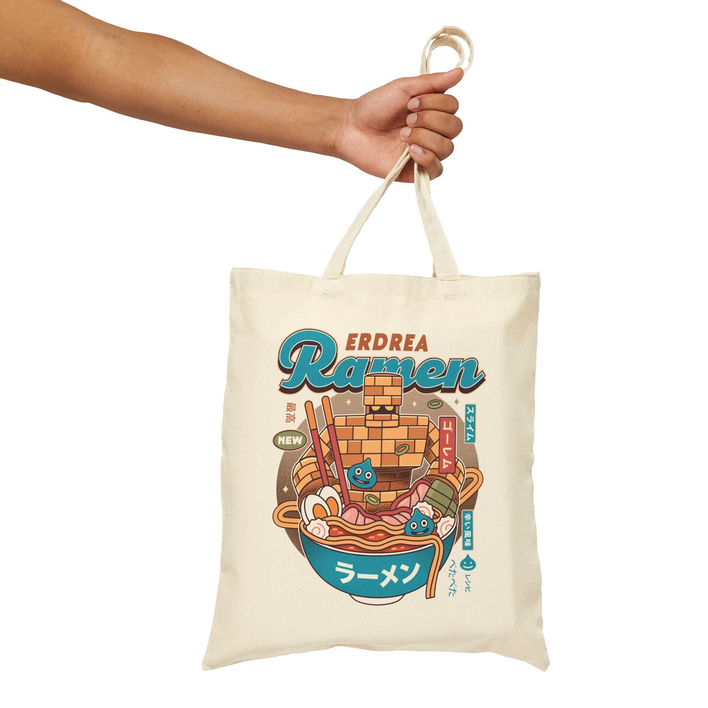 Erdrea Monsters Ramen Vintage Tote Bag