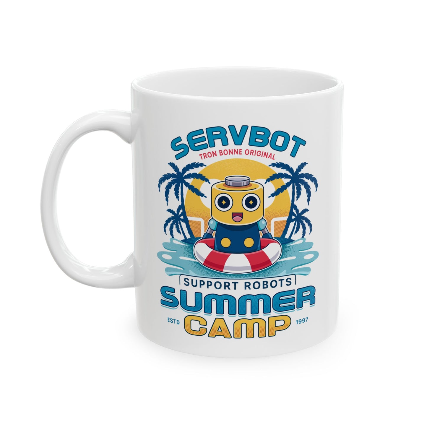 Servbot Summer Camp Vintage Ceramic Mug