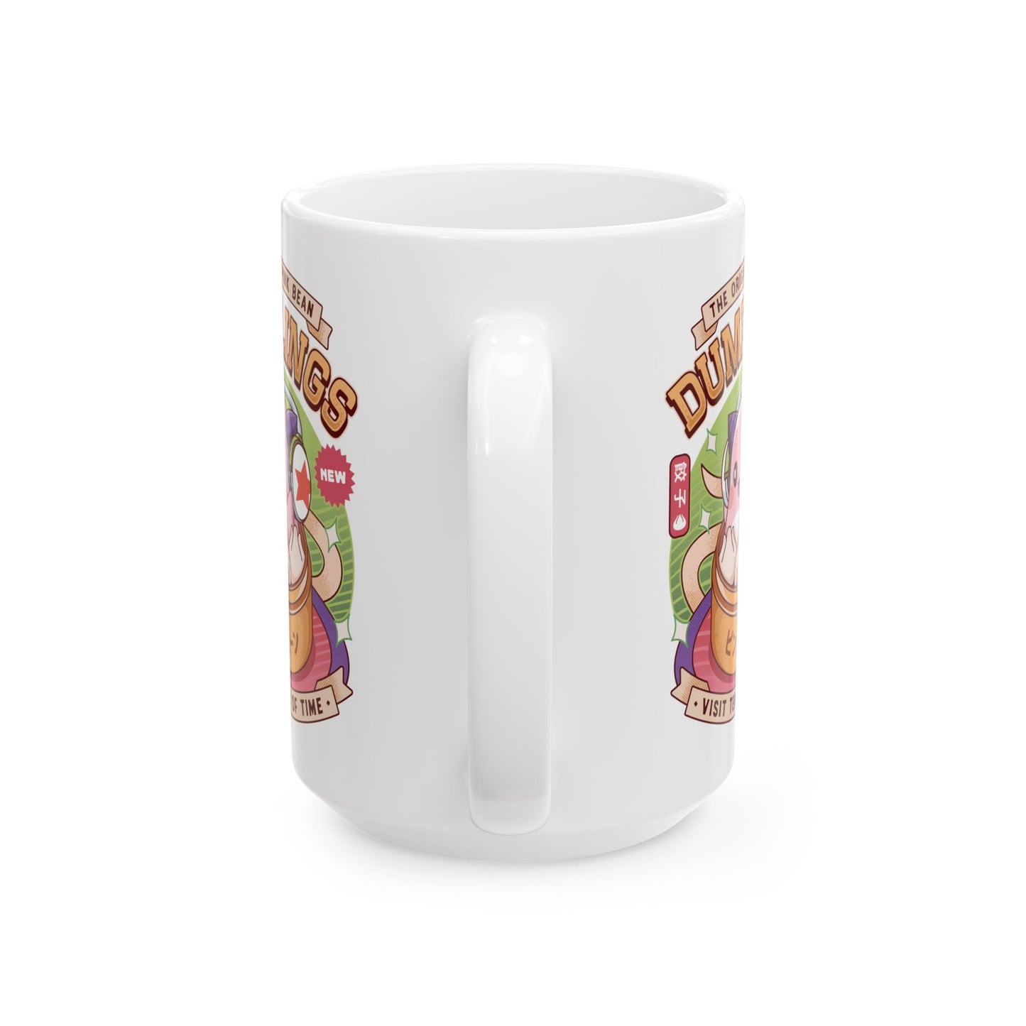 Pink Bean Dumplings Vintage Ceramic Mug
