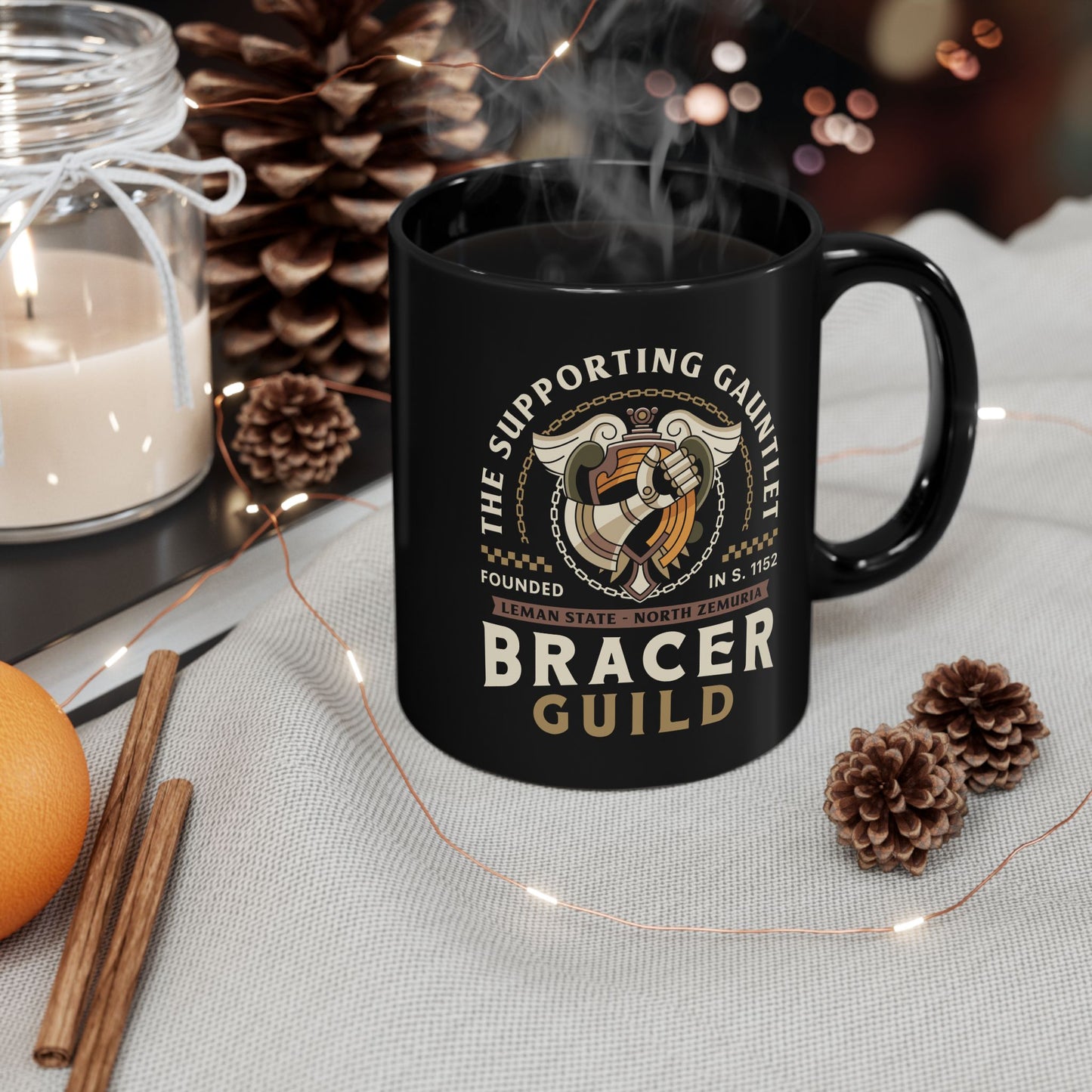 Bracers Guild Leman Crest Black Mug