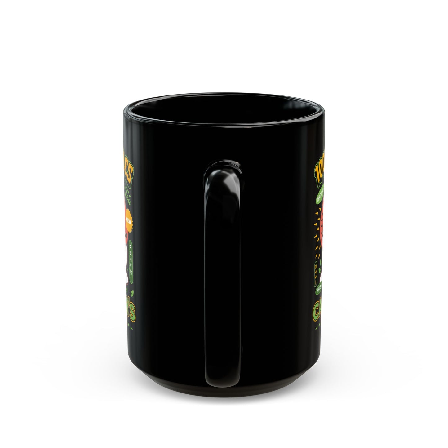 Cactuar Green Tea Emblem Black Mug