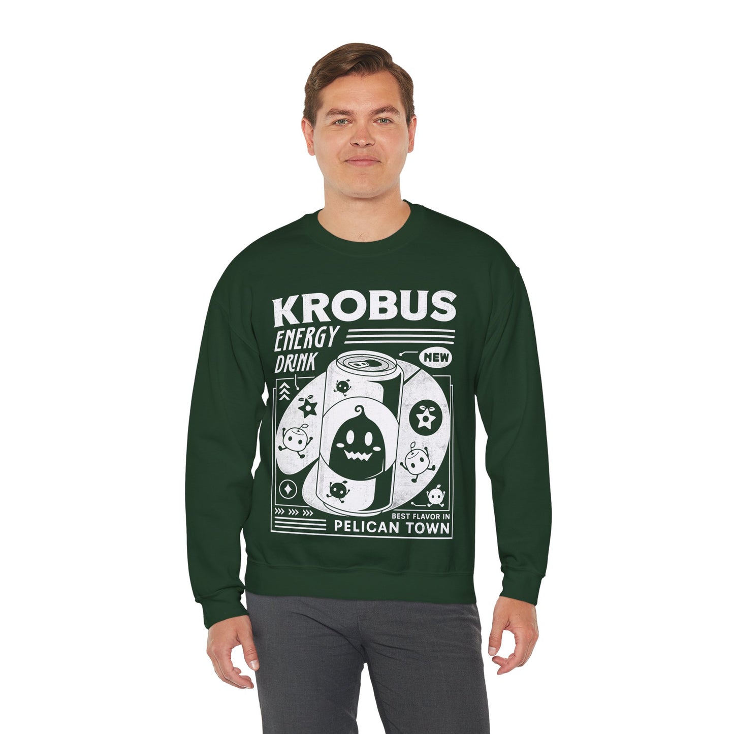 Krobus Energy Drink Grunge Unisex Crewneck Sweatshirt