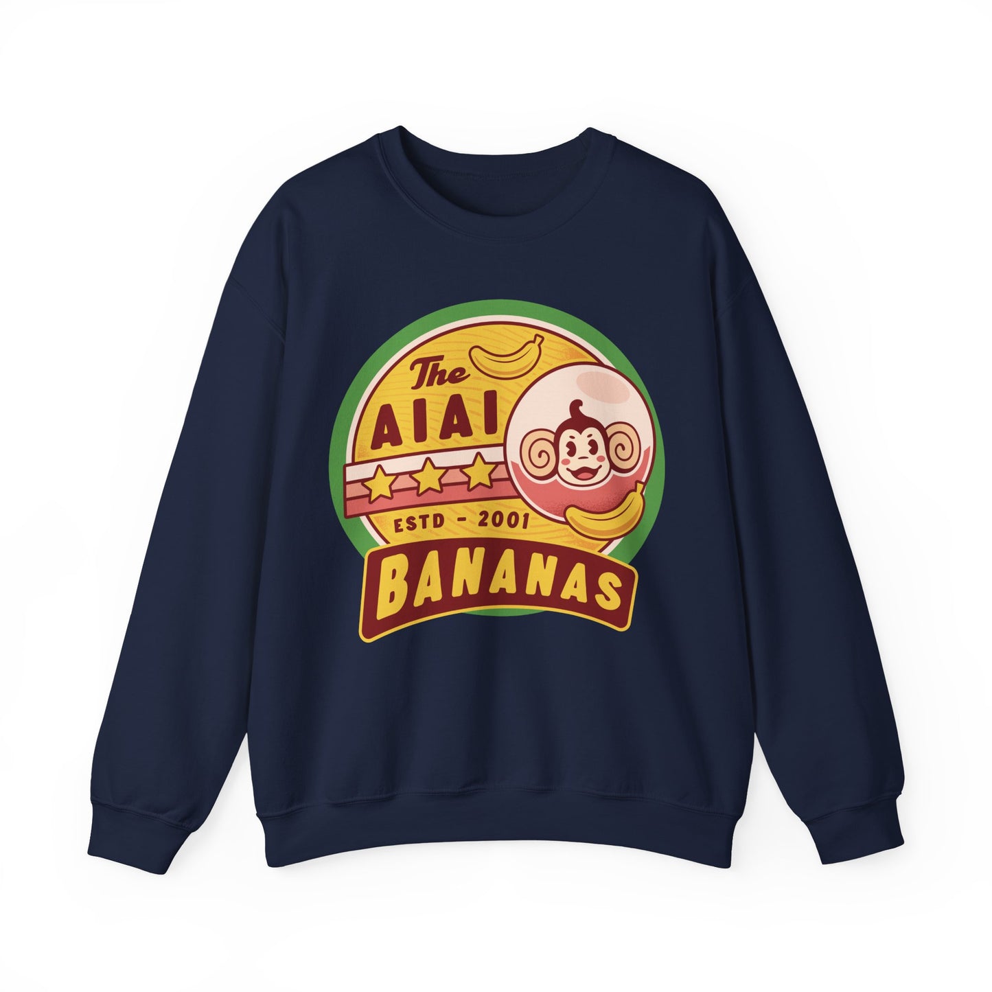 Aiai Bananas Emblem Unisex Crewneck Sweatshirt