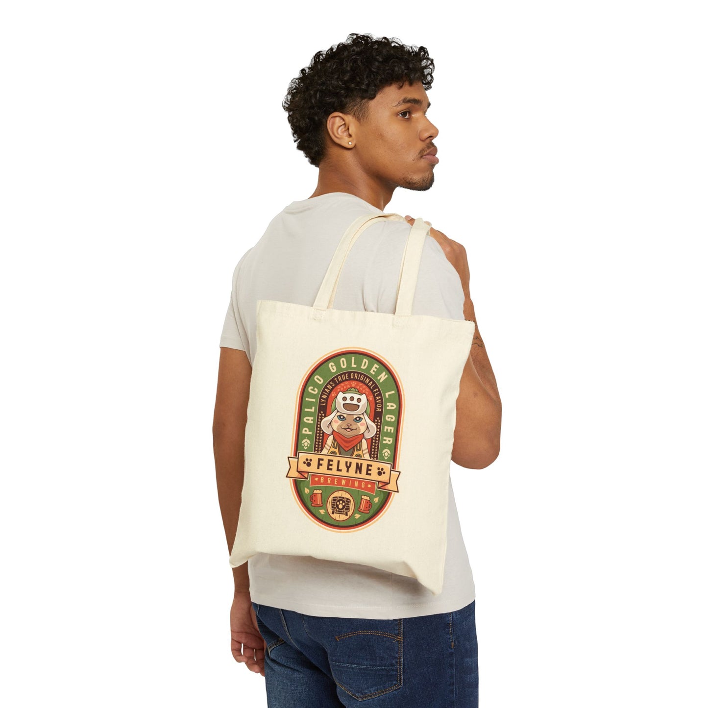 Palico Golden Lager Cotton Canvas Tote Bag
