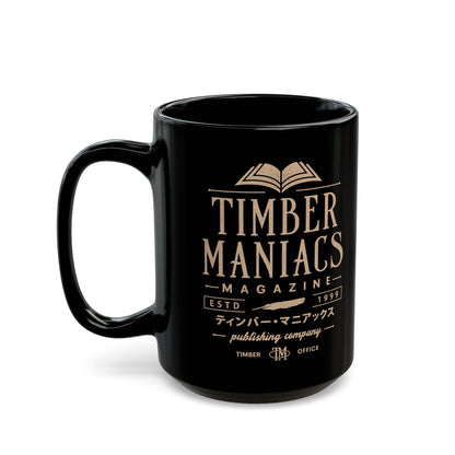 Timber Maniacs Vintage Black Mug