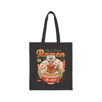 Felyne Palico Ramen Cotton Canvas Tote Bag