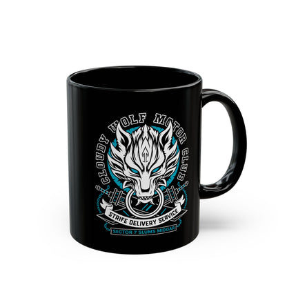 Cloudy Wolf Midgar Motor Black Mug