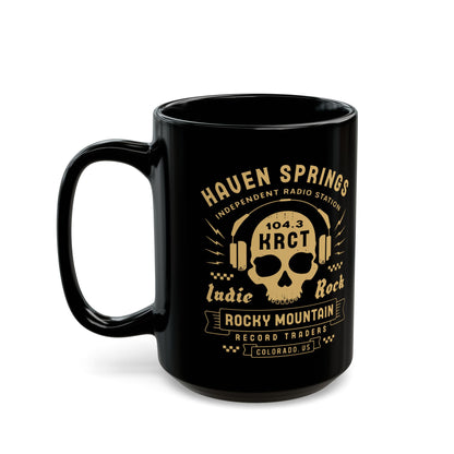 Haven Springs Radio Emblem Black Mug