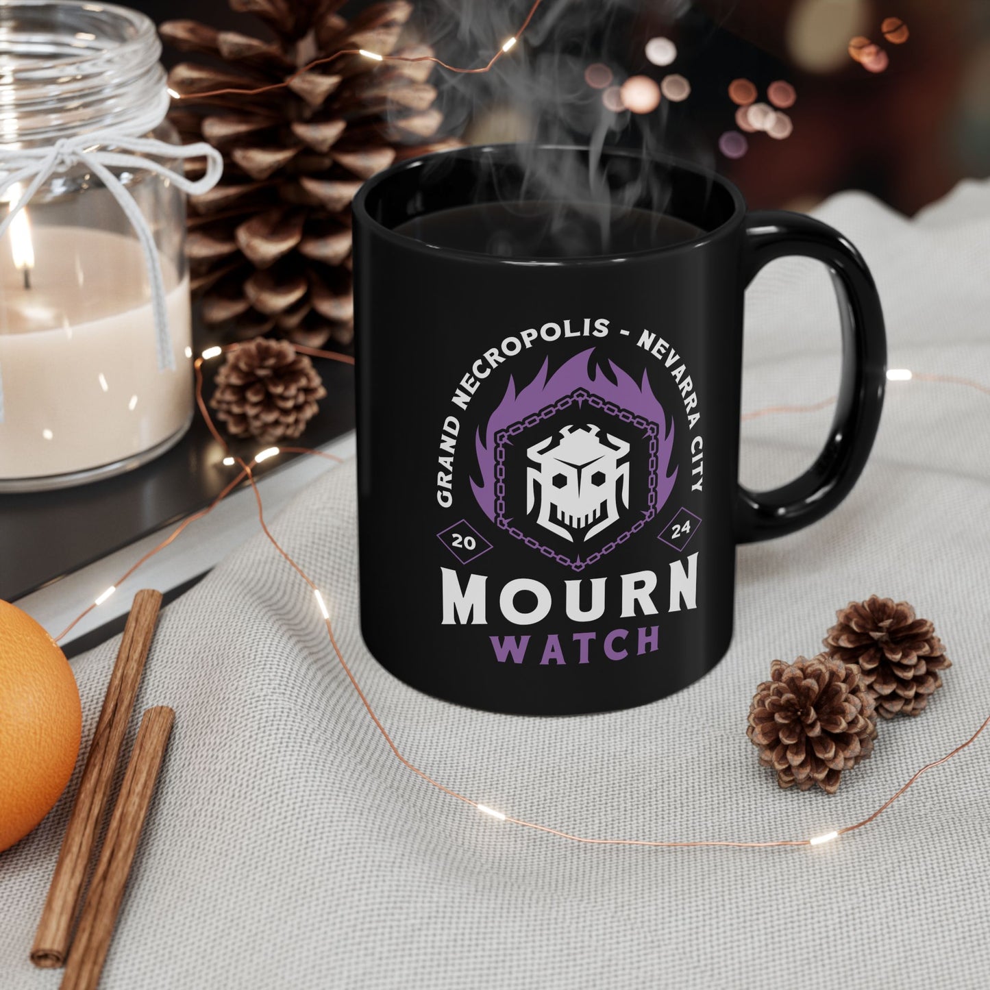 Mourn Watch Emblem Black Mug
